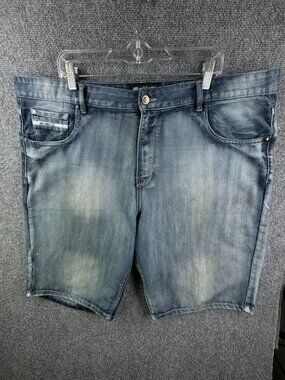 ECKO UNLTD Men Size 42 Relaxed Denim Blue Jean Shorts Jorts Adult Urban Y2K 45